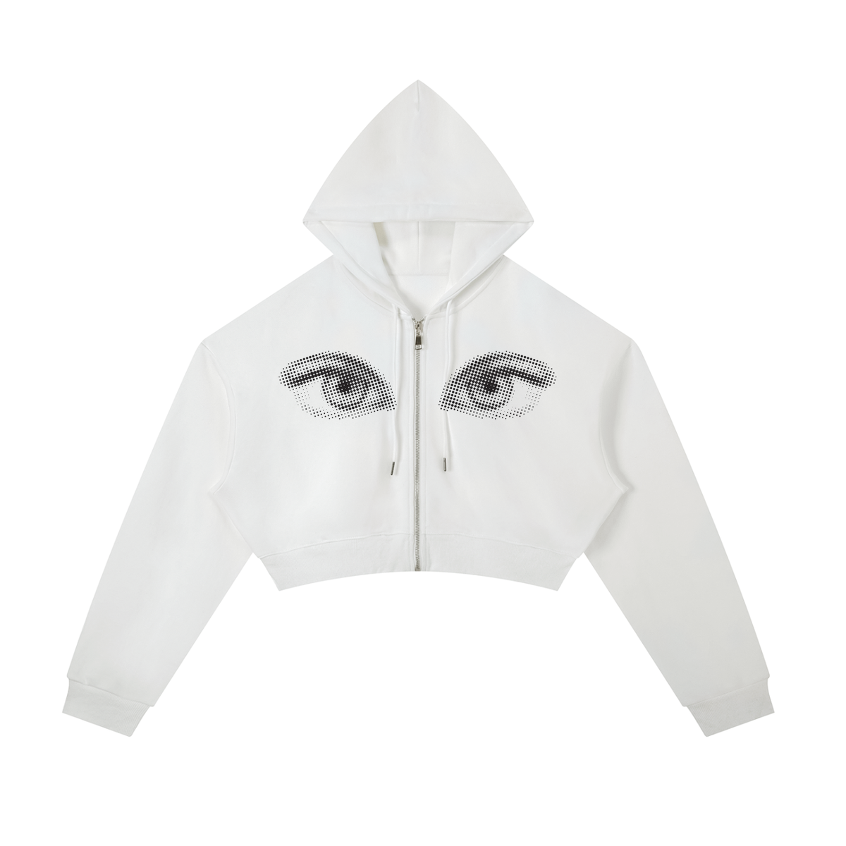 Essential Cropped Zip-Up Hoodie