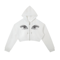 Essential Cropped Zip-Up Hoodie