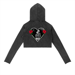 Vintage Washed Raw Edge Hoodie