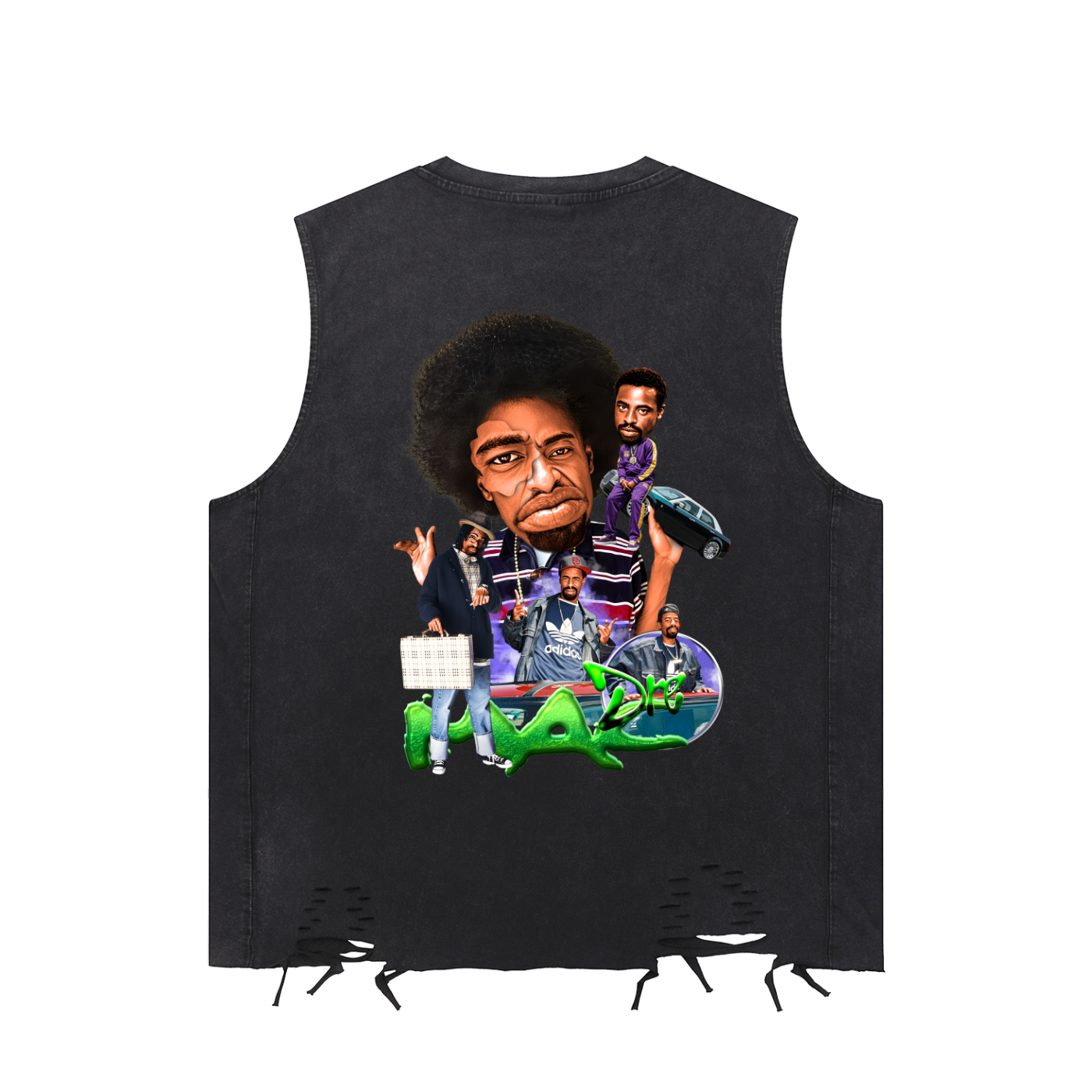 Snow Washed Raw-Hem Tank Top
