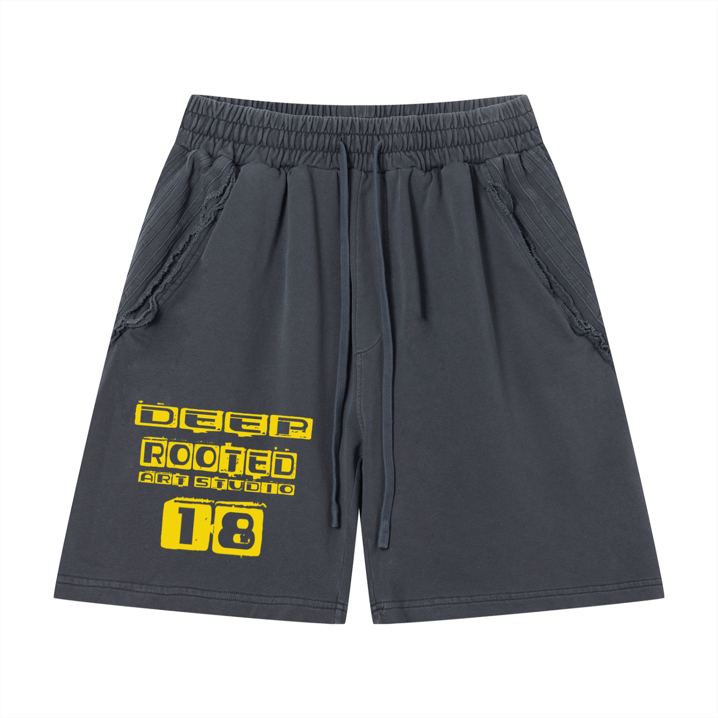 Unisex Vintage Wash Raw Edge Shorts