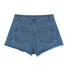 Women’s Vintage Wash High Rise Denim Shorts