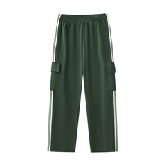 Side Stripe Straight-Leg Pants