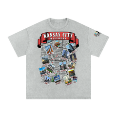 Snow Washed Oversized Cotton T-Shirt