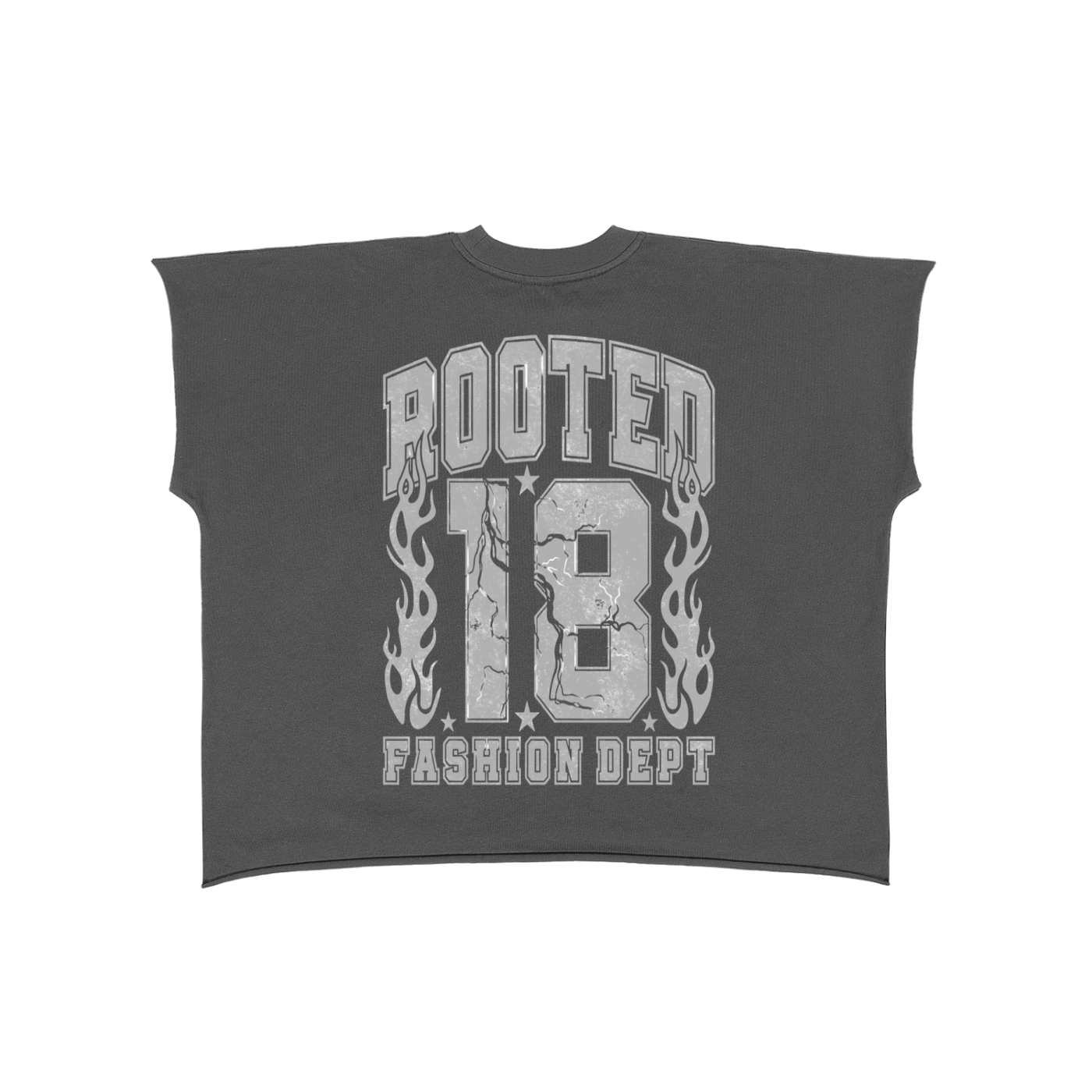 Raw Edge Boxy Non-Shrink T-Shirt