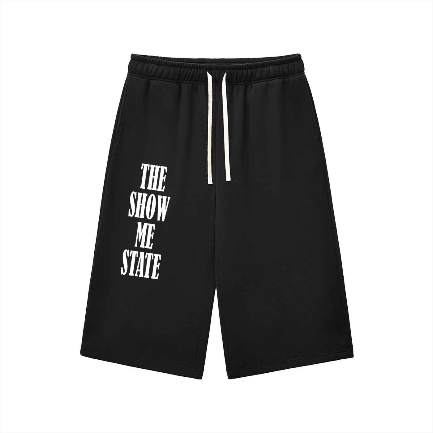 Relaxed Drawstring Three-quarter Sweatpants