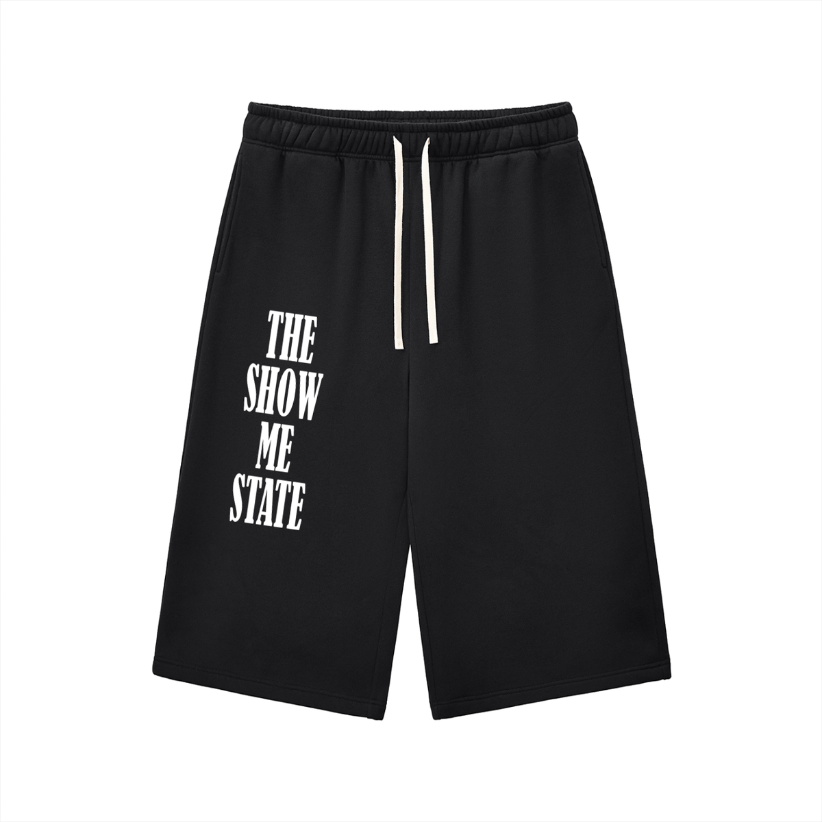 Relaxed Drawstring Three-quarter Sweatpants