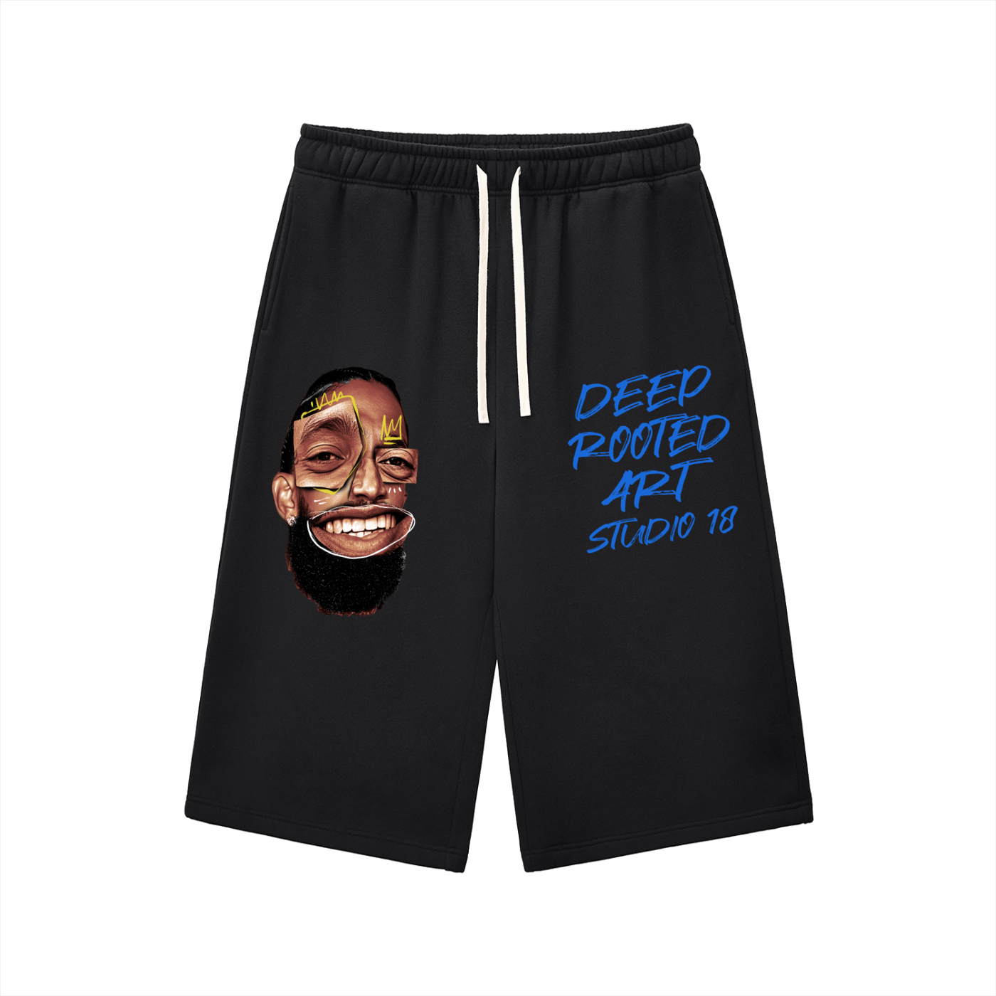 Relaxed Drawstring Three-quarter Sweatpants