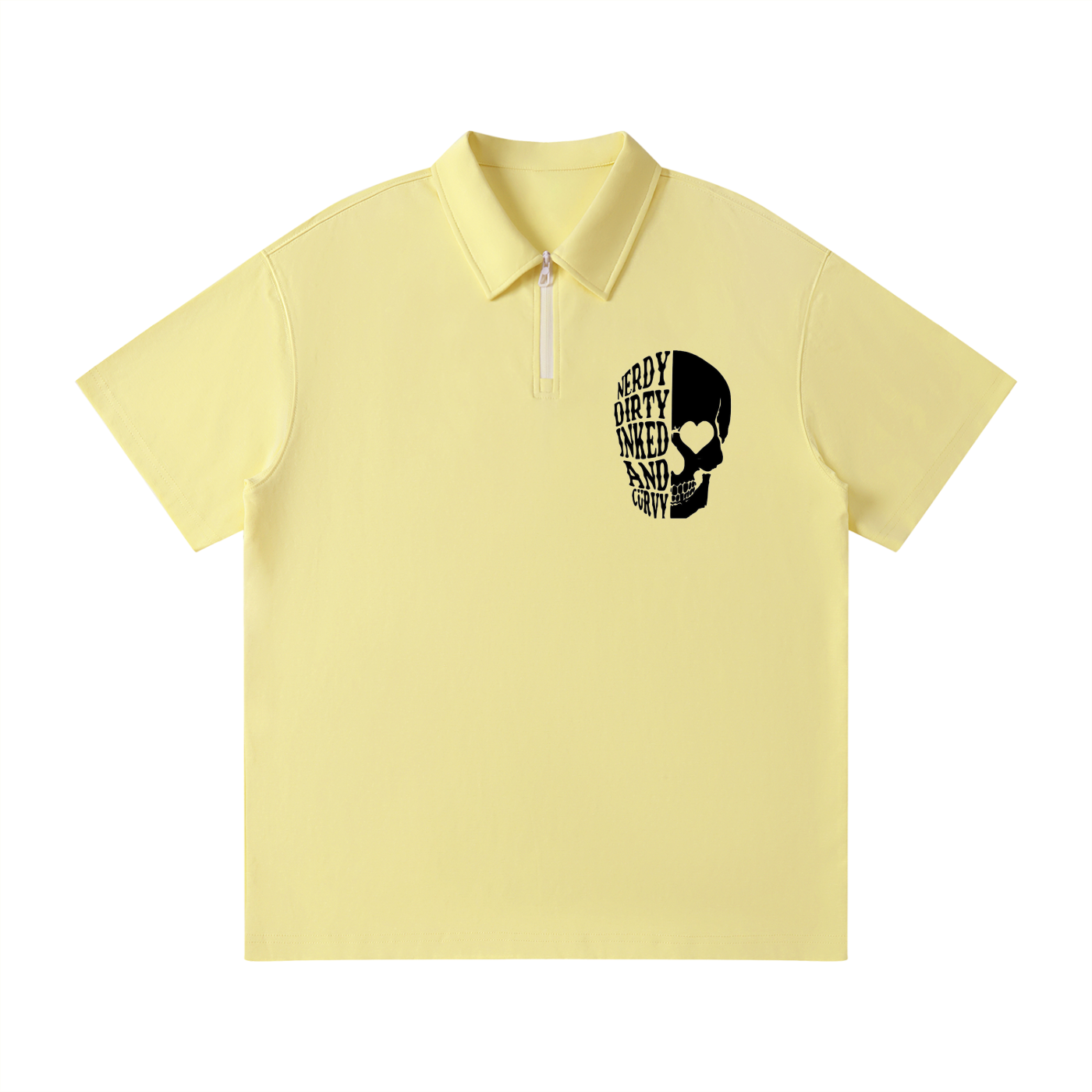 Unisex Quarter-Zip Polo Shirt
