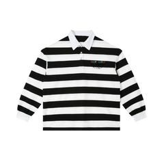 Color Block Stripe Polo Shirt
