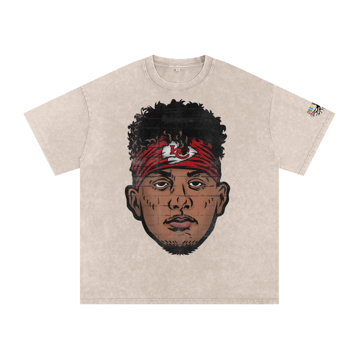 Snow Washed Oversized Cotton T-Shirt