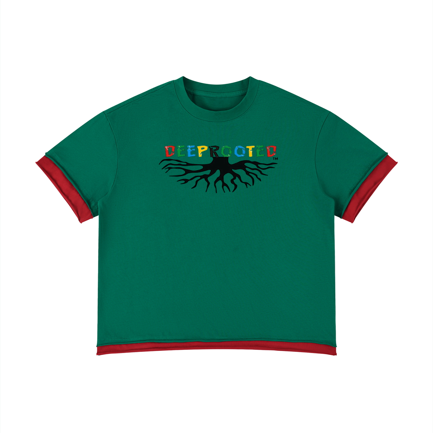 Unisex Boxy Color Block T-Shirt