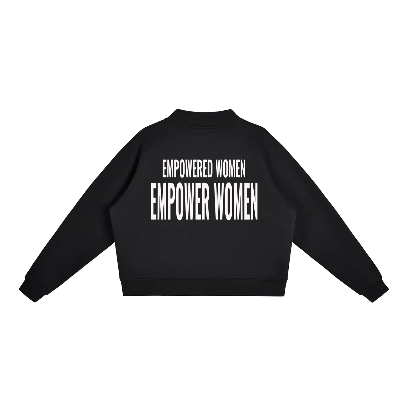 Essential Fleece Mock-Neck Crew Sweatshirt