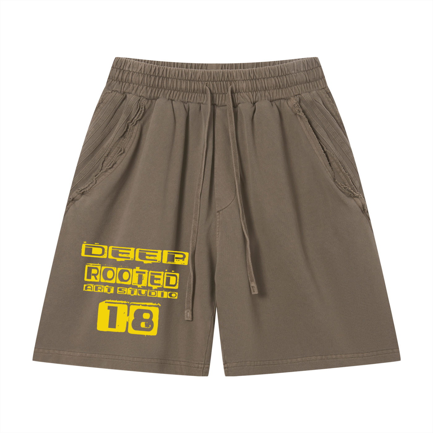 Unisex Vintage Wash Raw Edge Shorts