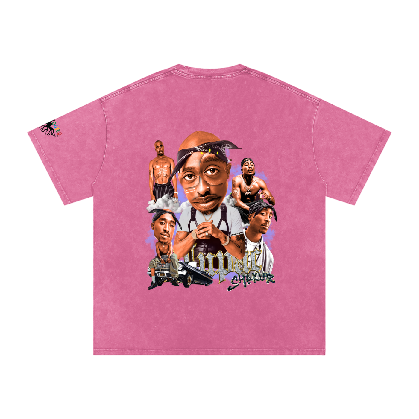 Snow Washed Oversized Cotton T-Shirt