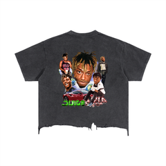Vintage Wash Boxy Distressed Hem T-Shirt