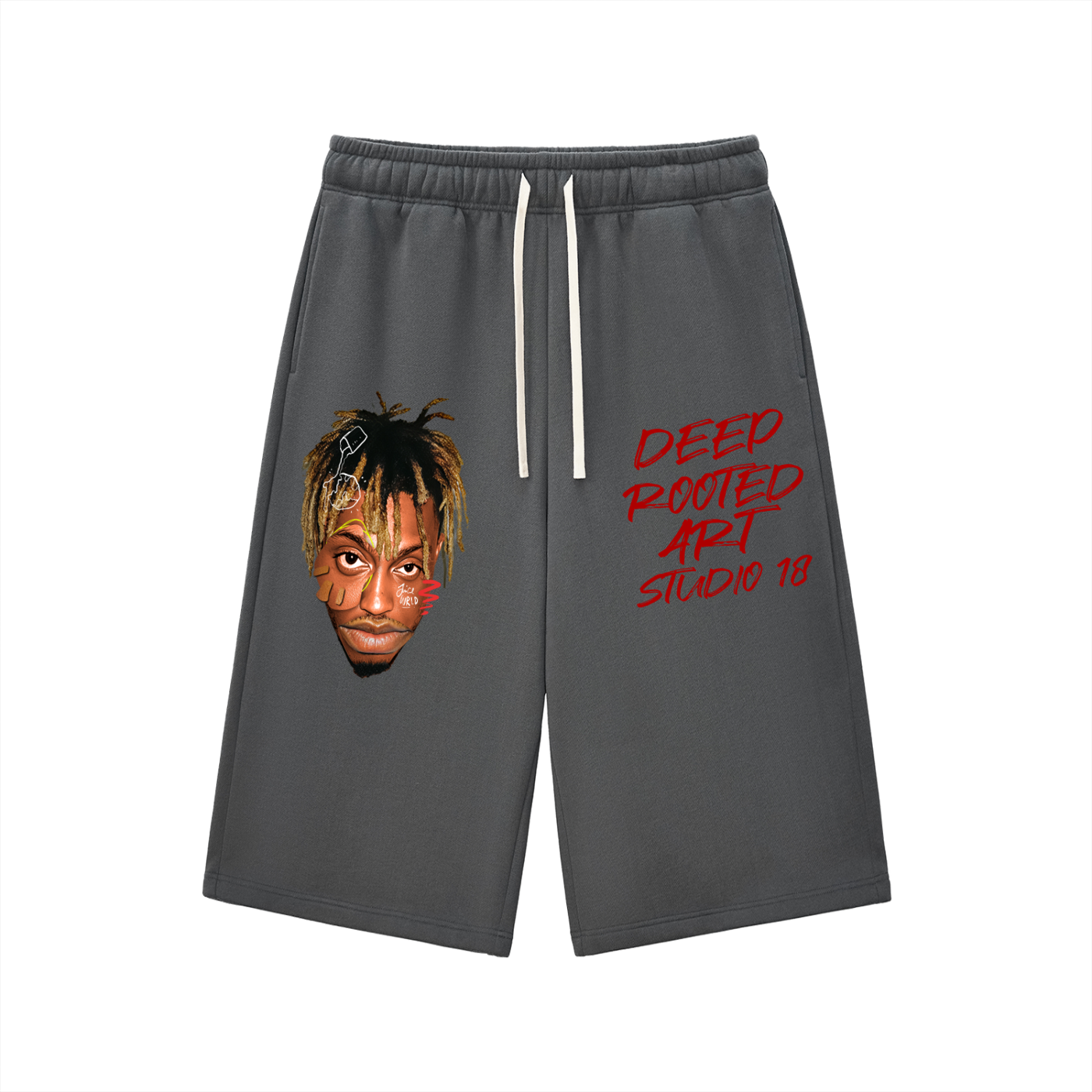 Relaxed Drawstring Three-quarter Sweatpants