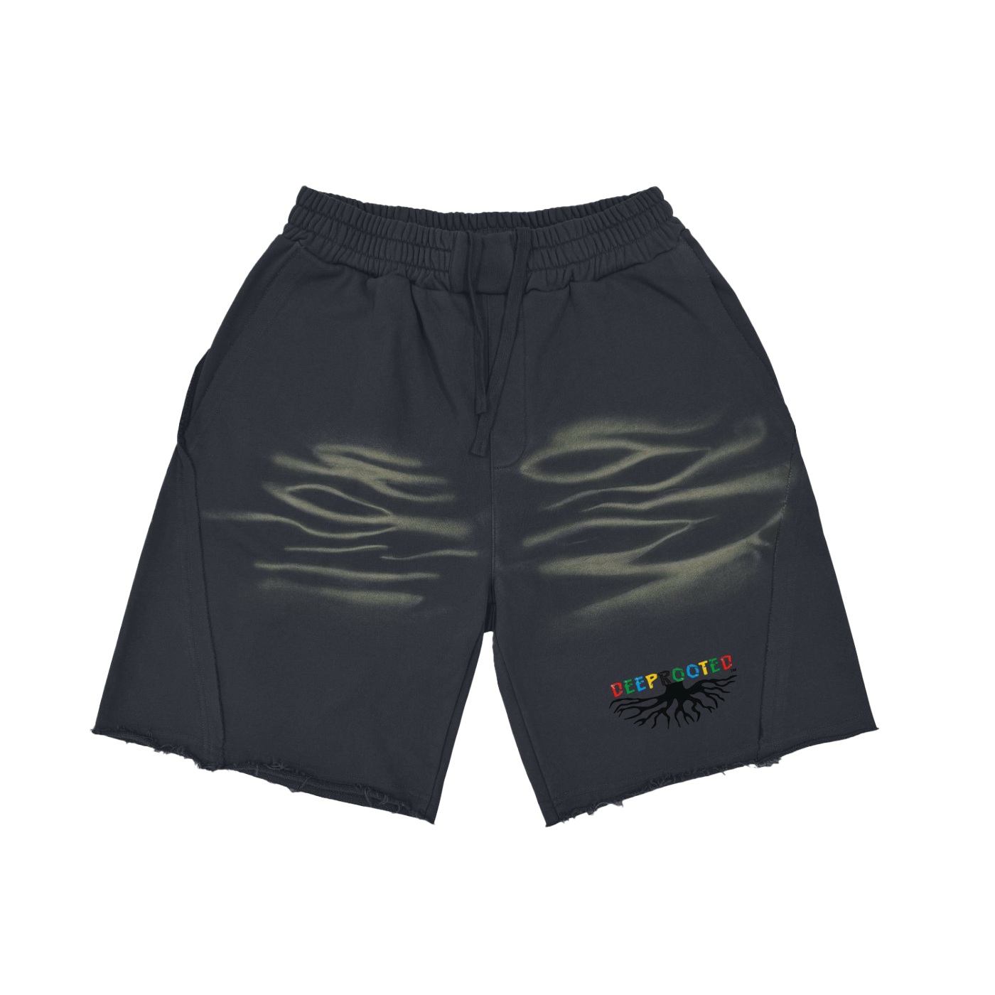 Vintage Washed Tiger Stripes Short Pants
