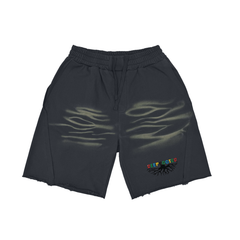 Vintage Washed Tiger Stripes Short Pants
