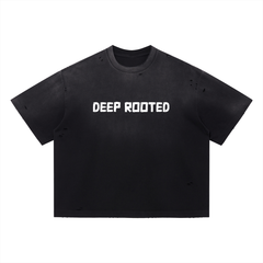 Vintage Washed Distressed Boxy Oversized T-Shirt