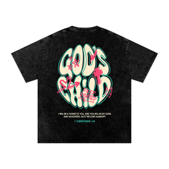Snow Washed Oversized Cotton T-Shirt