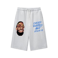 Relaxed Drawstring Three-quarter Sweatpants