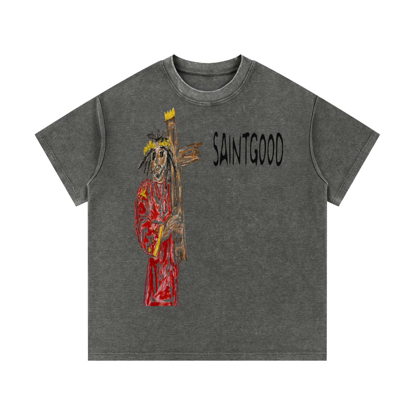 Mineral Wash Waffle Knit T-Shirt