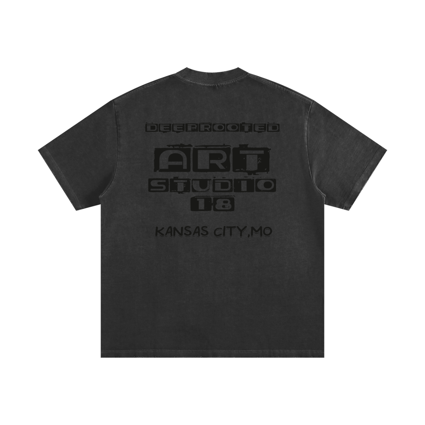 DEEPROOTED ART COLLECTION Heavyweight Vintage Washed Frayed T-Shirt