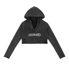 Vintage Washed Raw Edge Hoodie