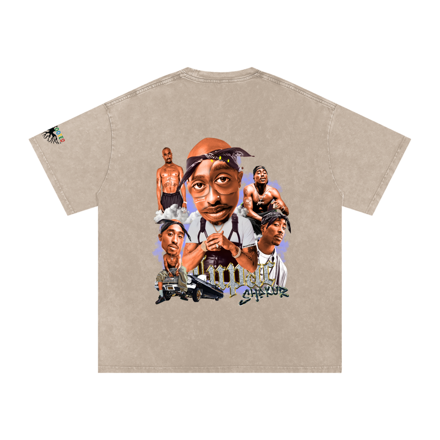 Snow Washed Oversized Cotton T-Shirt