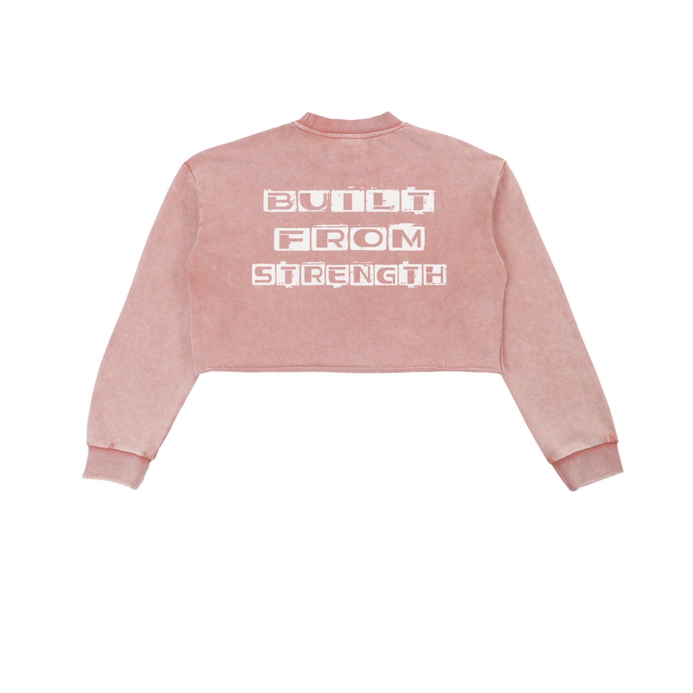Snow Washed Raw Edge Cropped Sweatshirt