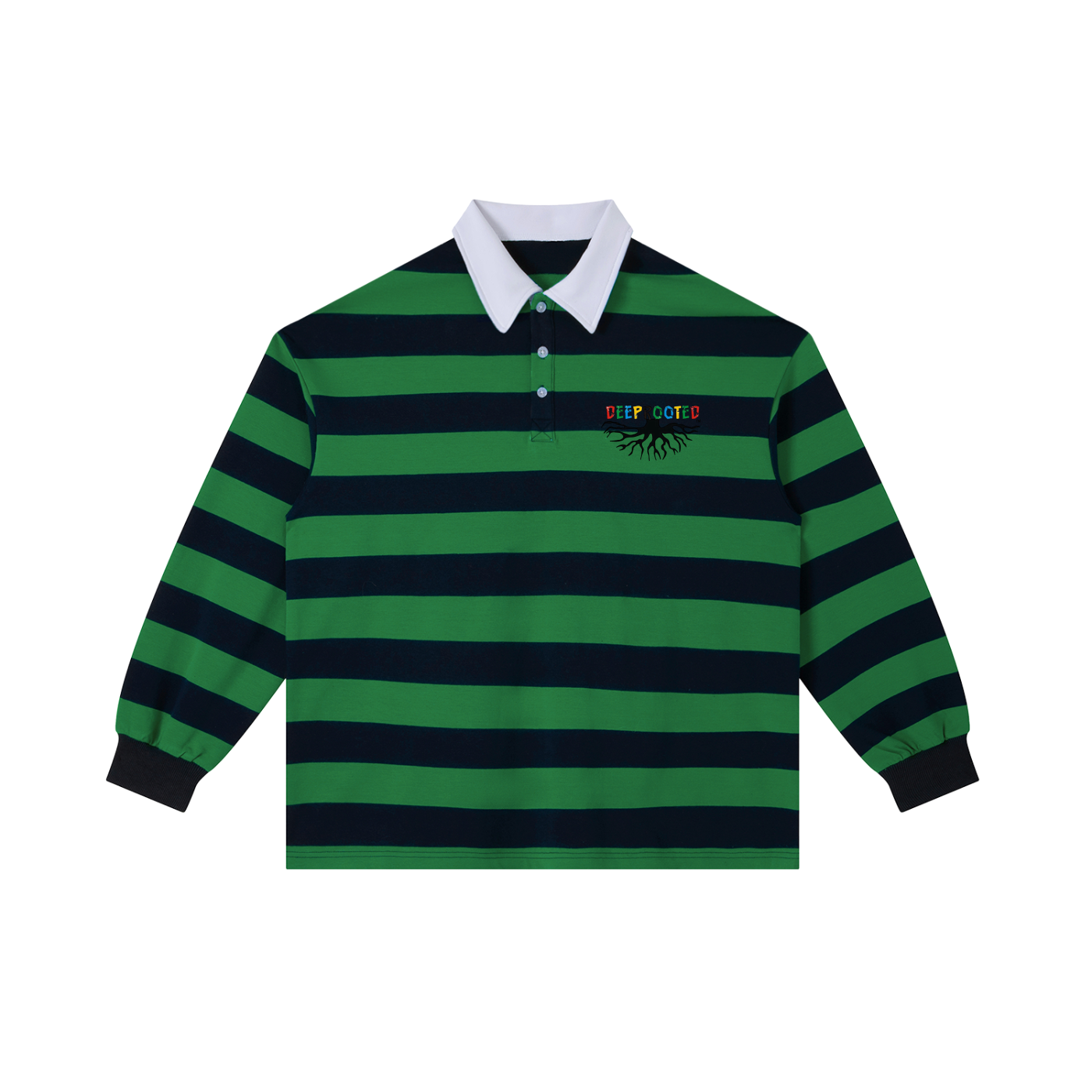 Color Block Stripe Polo Shirt