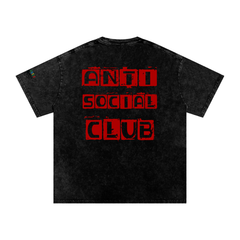 Snow Washed Oversized Cotton T-Shirt