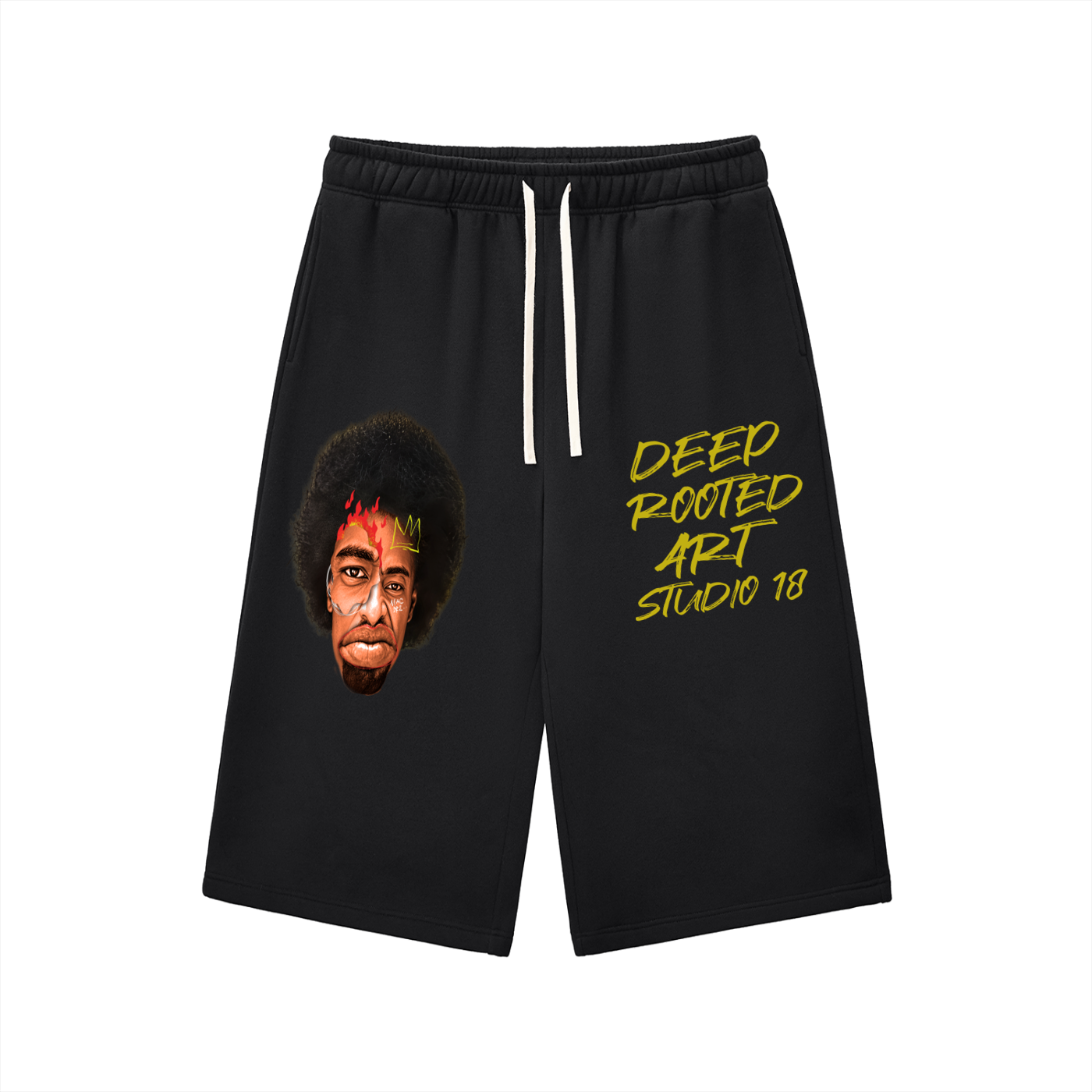 Relaxed Drawstring Three-quarter Sweatpants