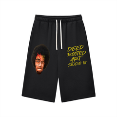 Relaxed Drawstring Three-quarter Sweatpants