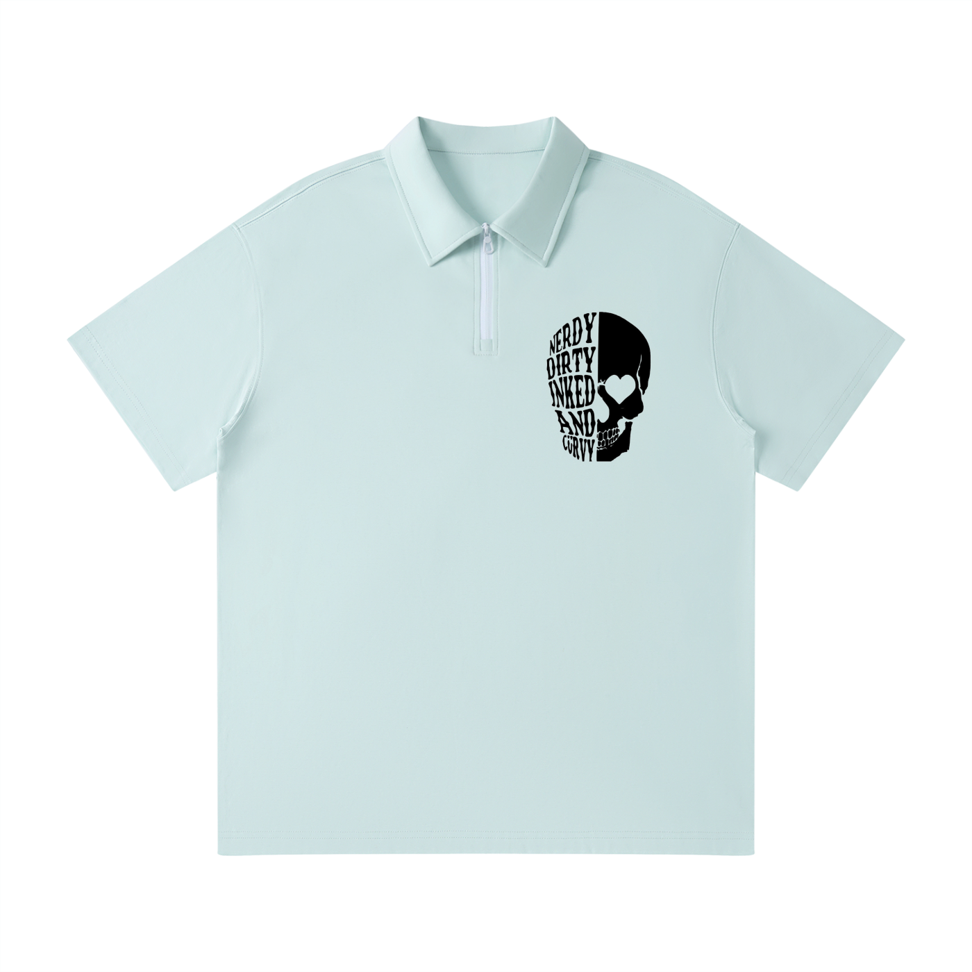 Unisex Quarter-Zip Polo Shirt