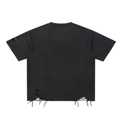 Snow Washed Raw-Hem T-Shirt