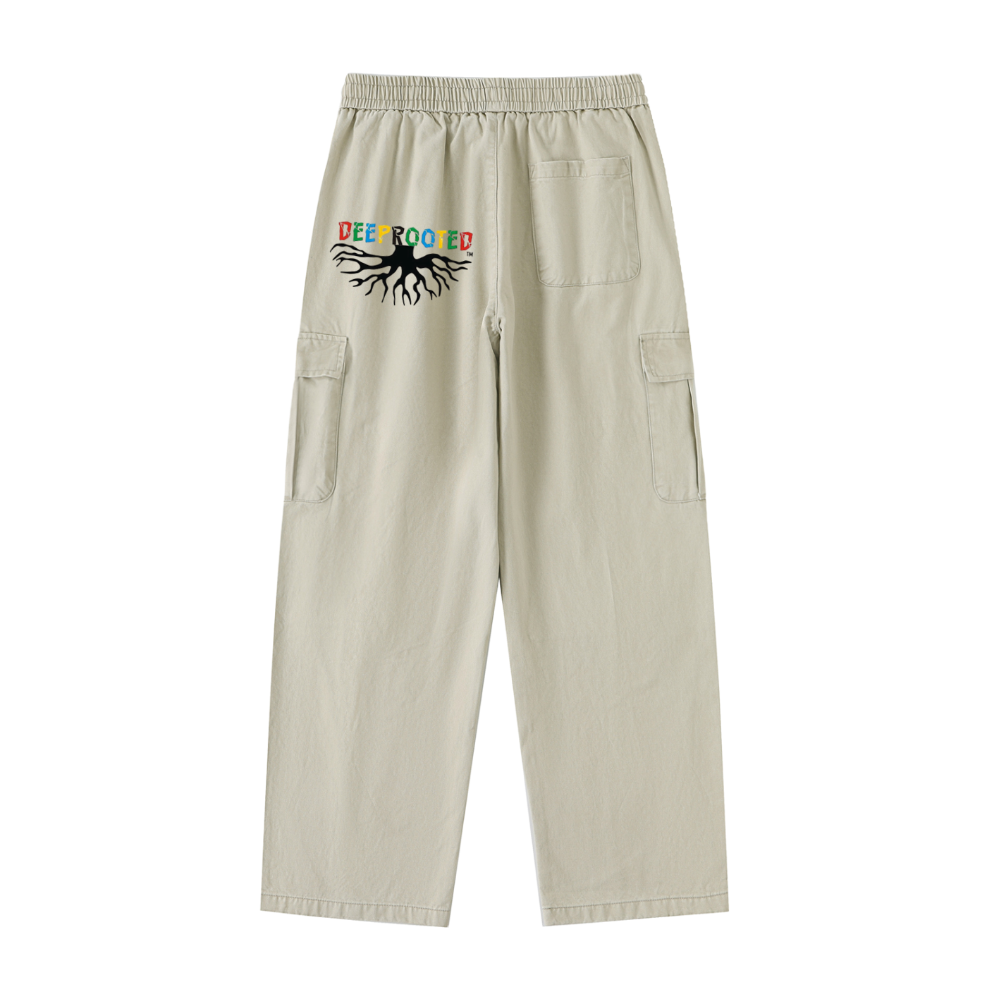 Drawstring Waist Straight-Leg Cargo Pants