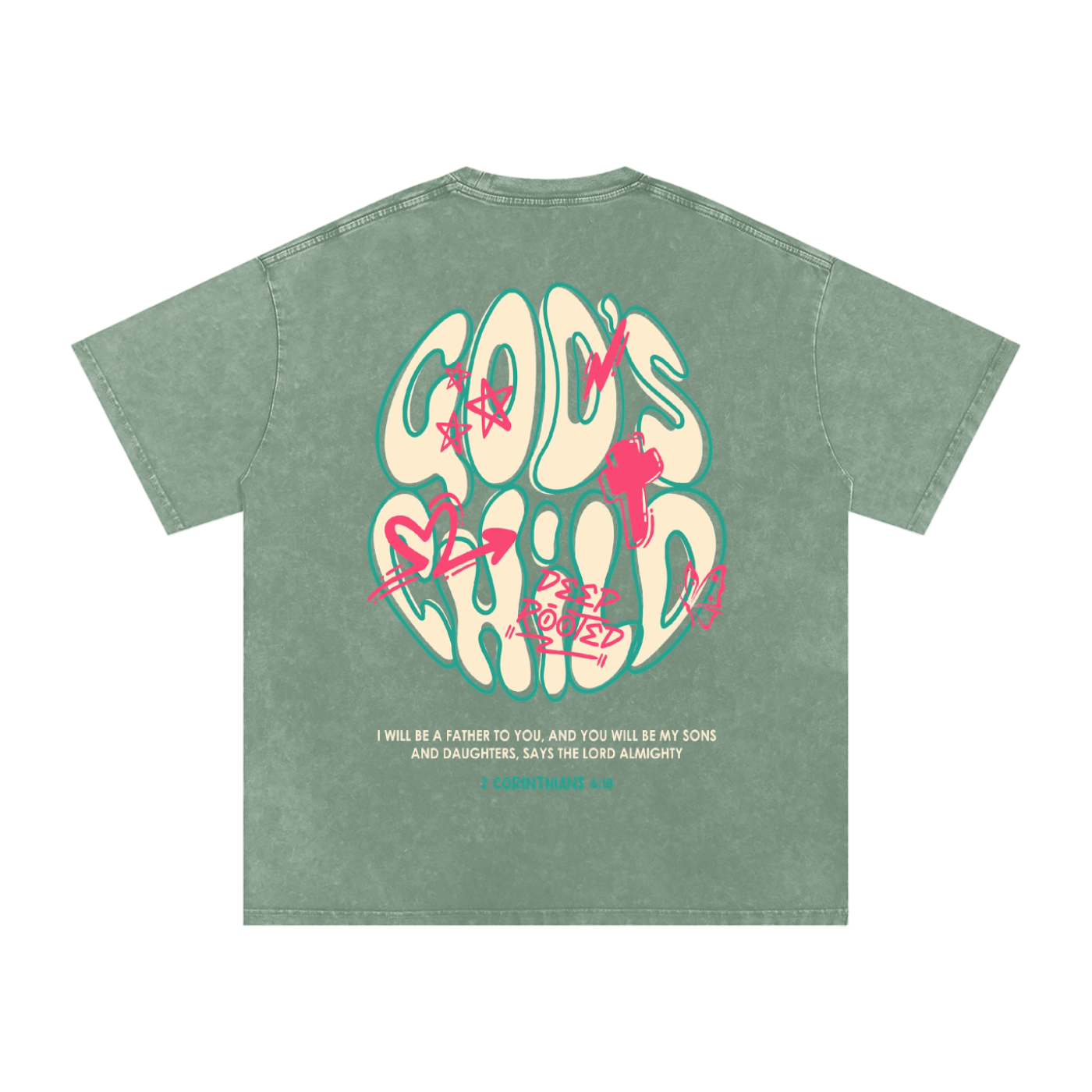 Snow Washed Oversized Cotton T-Shirt