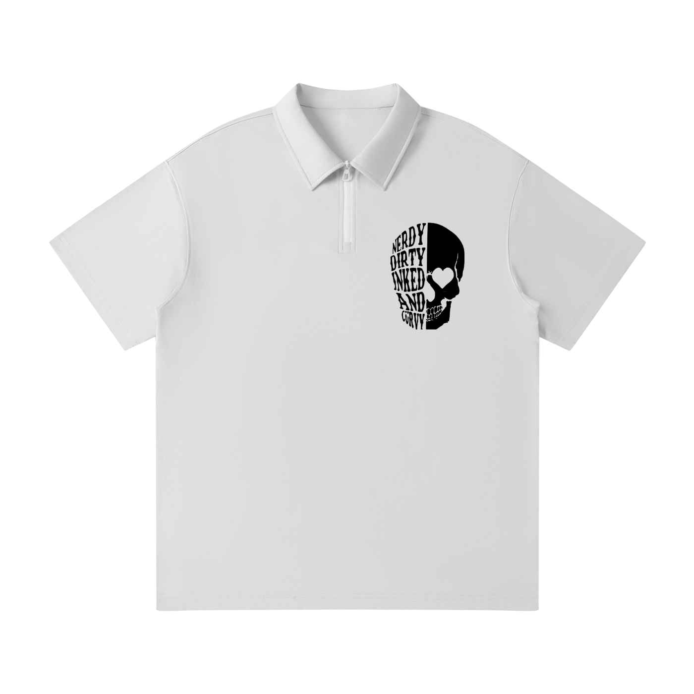 Unisex Quarter-Zip Polo Shirt