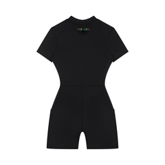 Women's Quarter-Zip Short Sleeve Romper