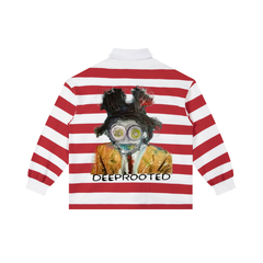 Color Block Stripe Polo Shirt