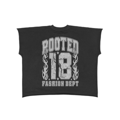 Raw Edge Boxy Non-Shrink T-Shirt