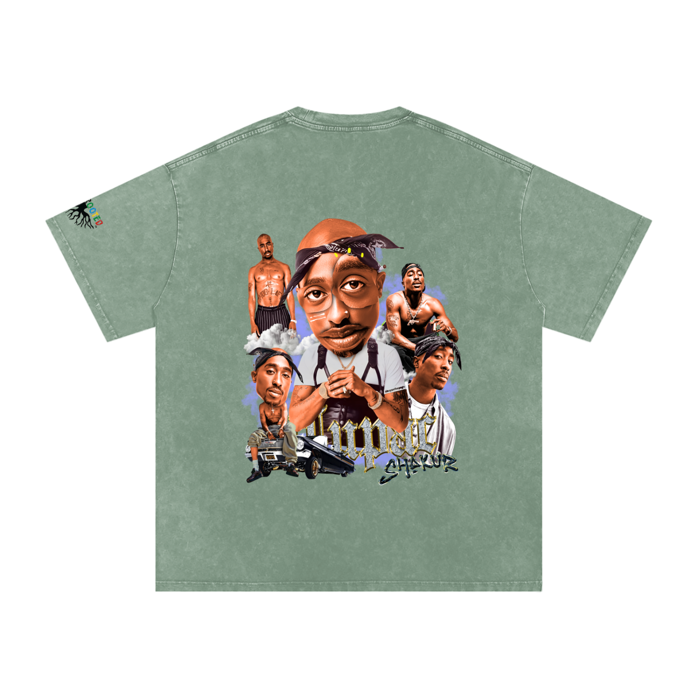 Snow Washed Oversized Cotton T-Shirt