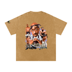 Snow Washed Oversized Cotton T-Shirt