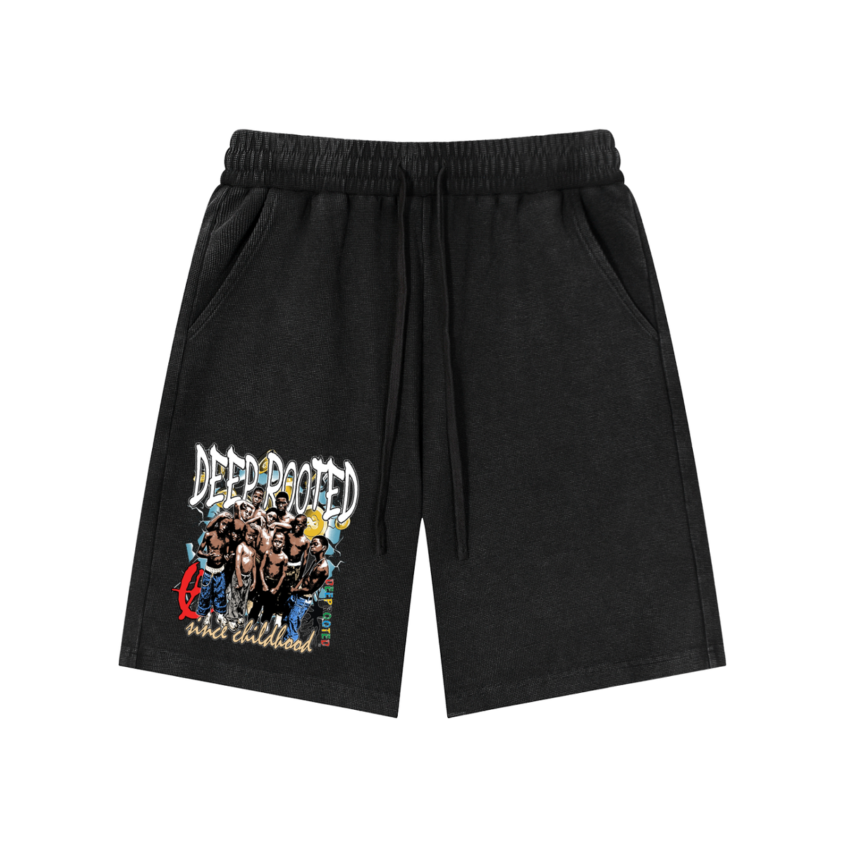 Mineral Wash Waffle Knit Shorts