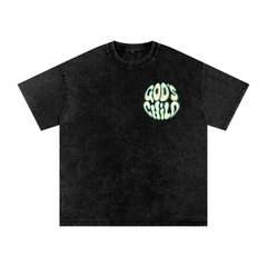Snow Washed Oversized Cotton T-Shirt