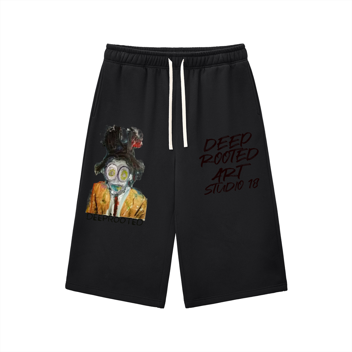 Relaxed Drawstring Three-quarter Sweatpants