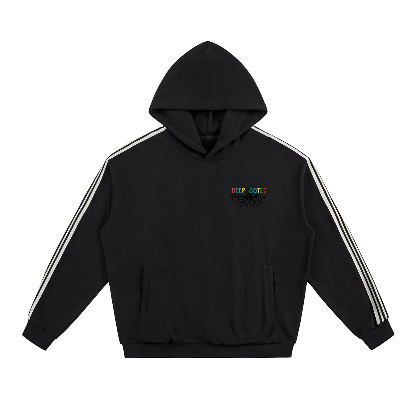 Side Stripe Drop-Shoulder Hoodie
