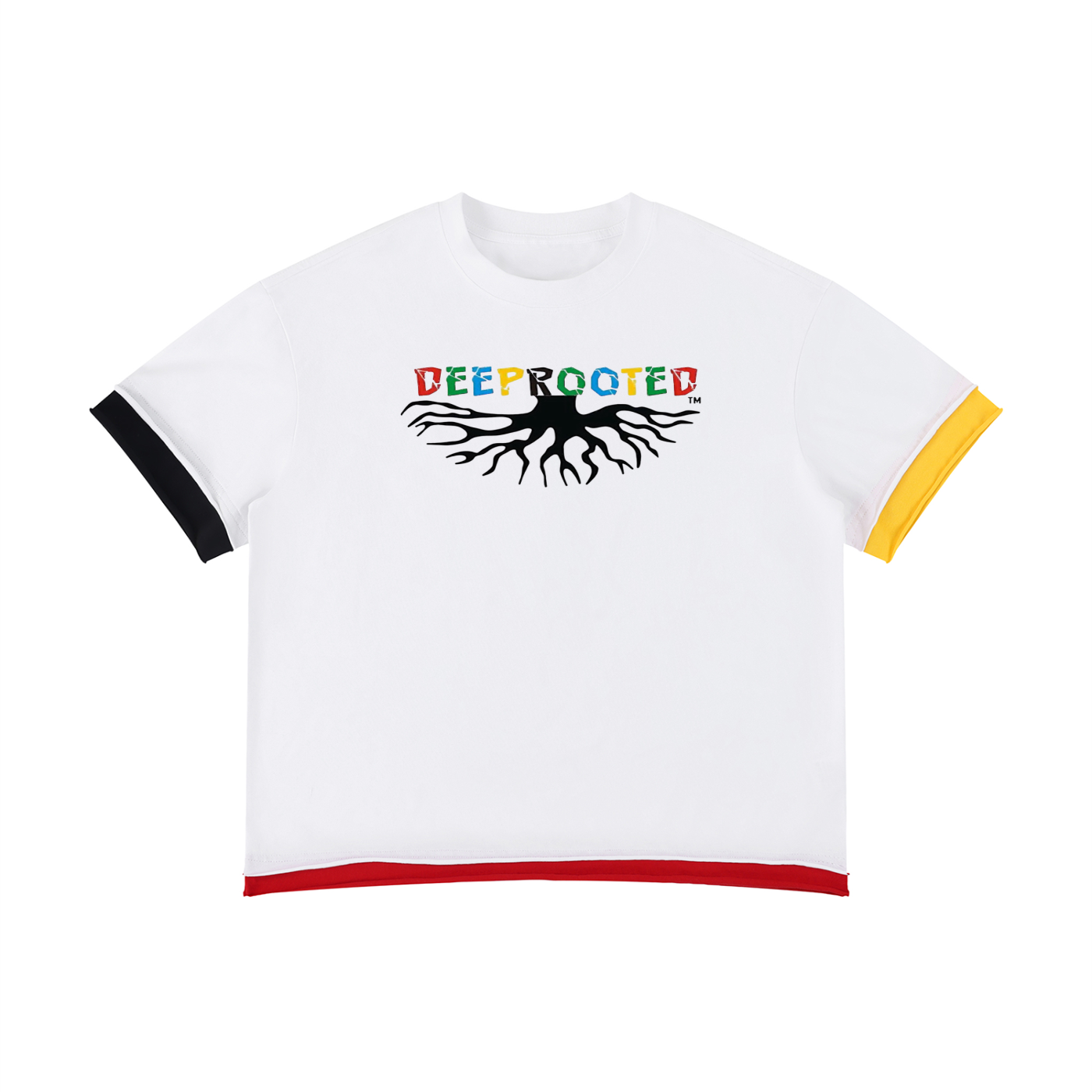 Unisex Boxy Color Block T-Shirt